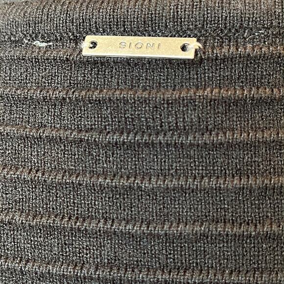 Sioni Open Front Color Block Cardigan Blue Gray White Black Size M - Picture 9 of 11